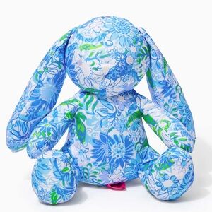 Lilly Pulitzer Bunny Plush Zanzibar Frenchie Blue Suns Out Rabbit GWP Like New